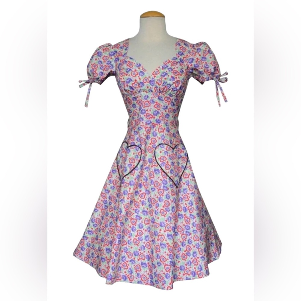 Bernie Dexter Plus Size Purple and Red Floral Midi Dress